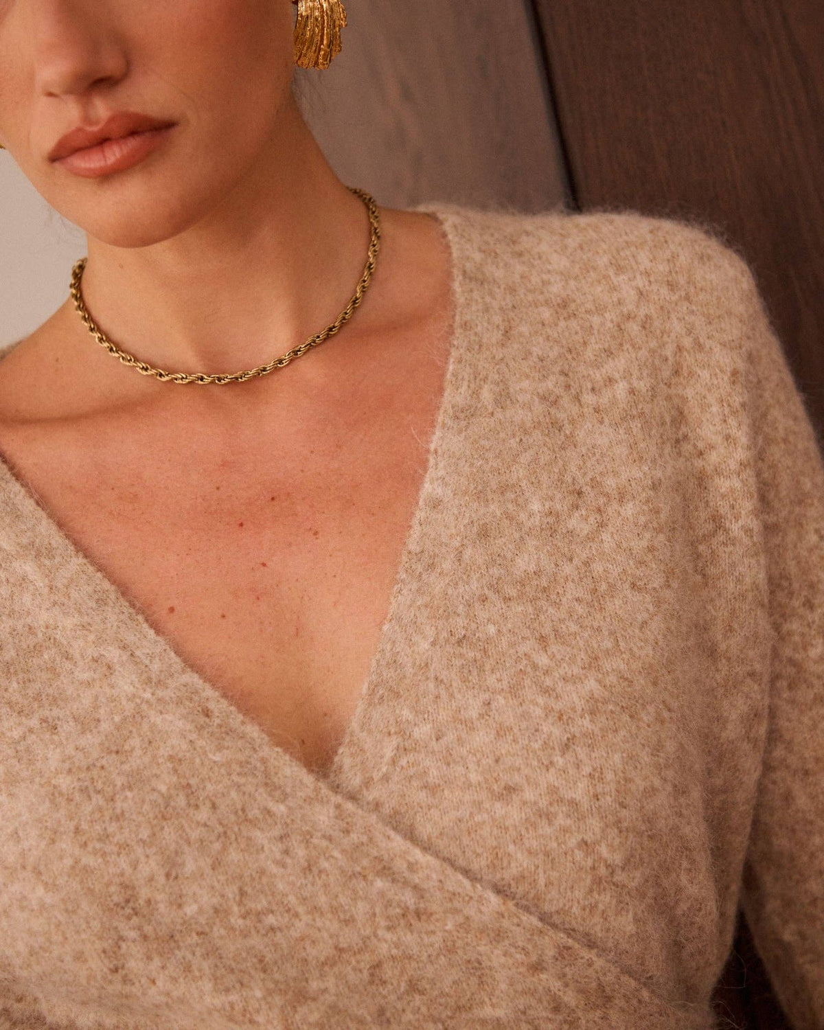 Ludmila cardigan: Beige / YOU