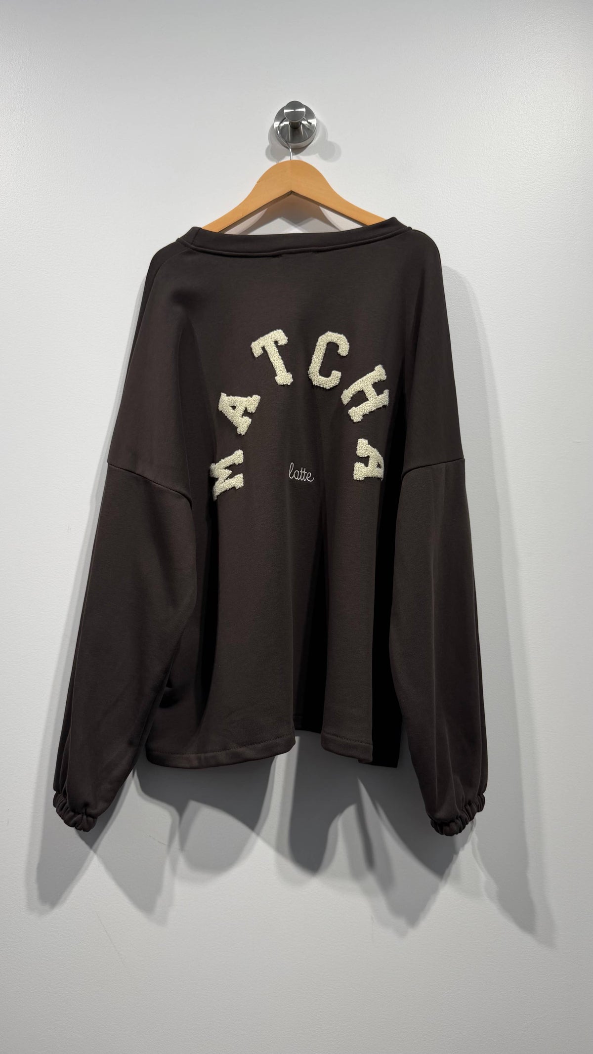 Crew-neck sweatshirt MATCHA: Chocolate / YOU