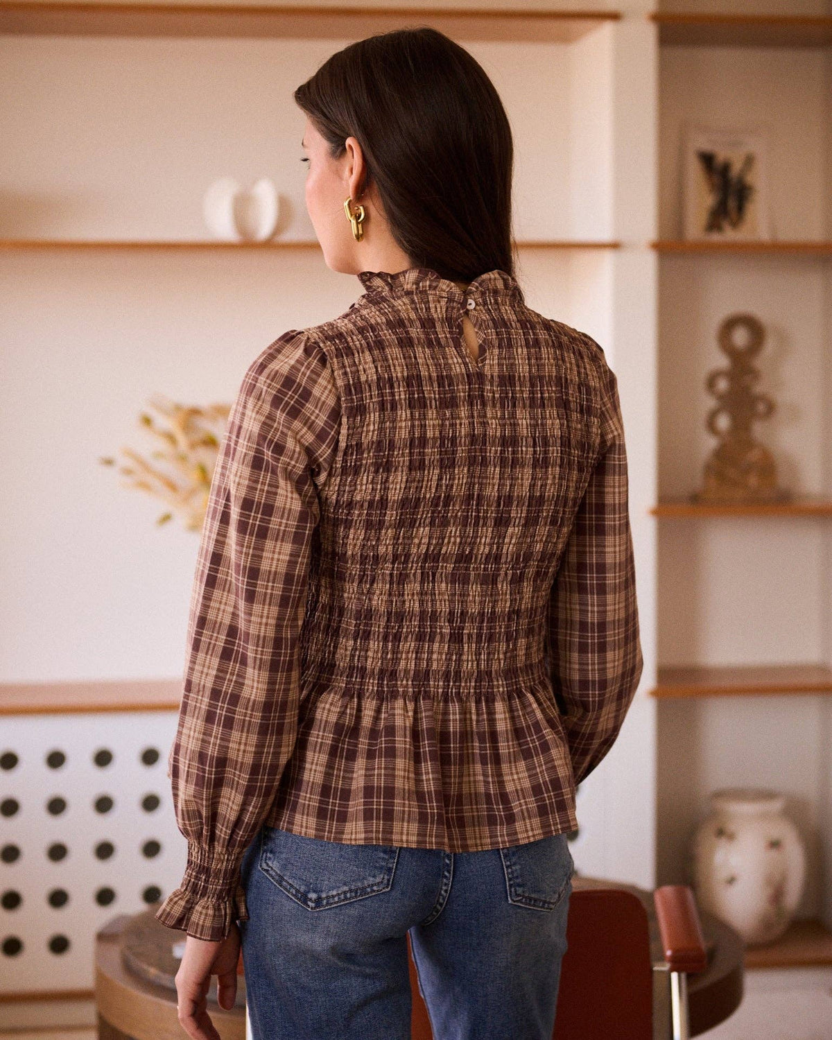 Diane blouse: Marron / S