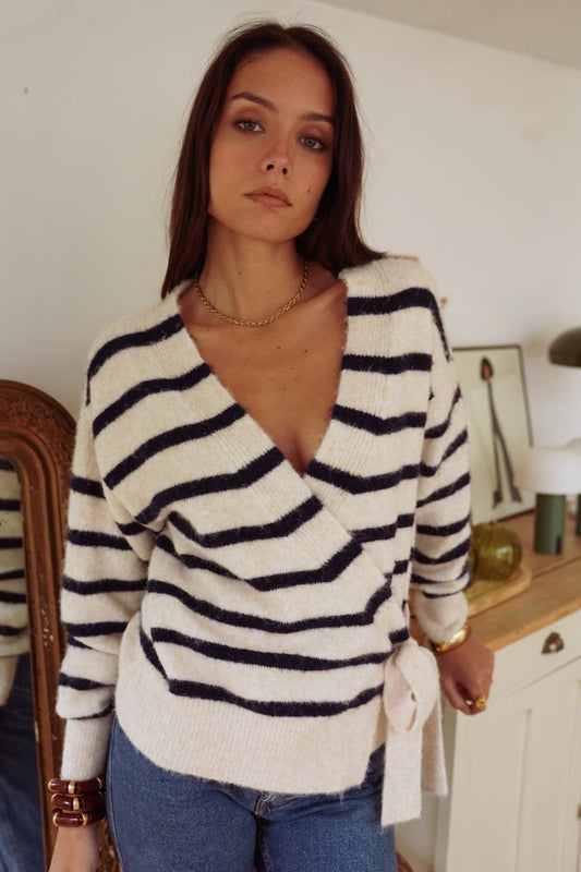 Maille Laureen: Beige/Navy / TU