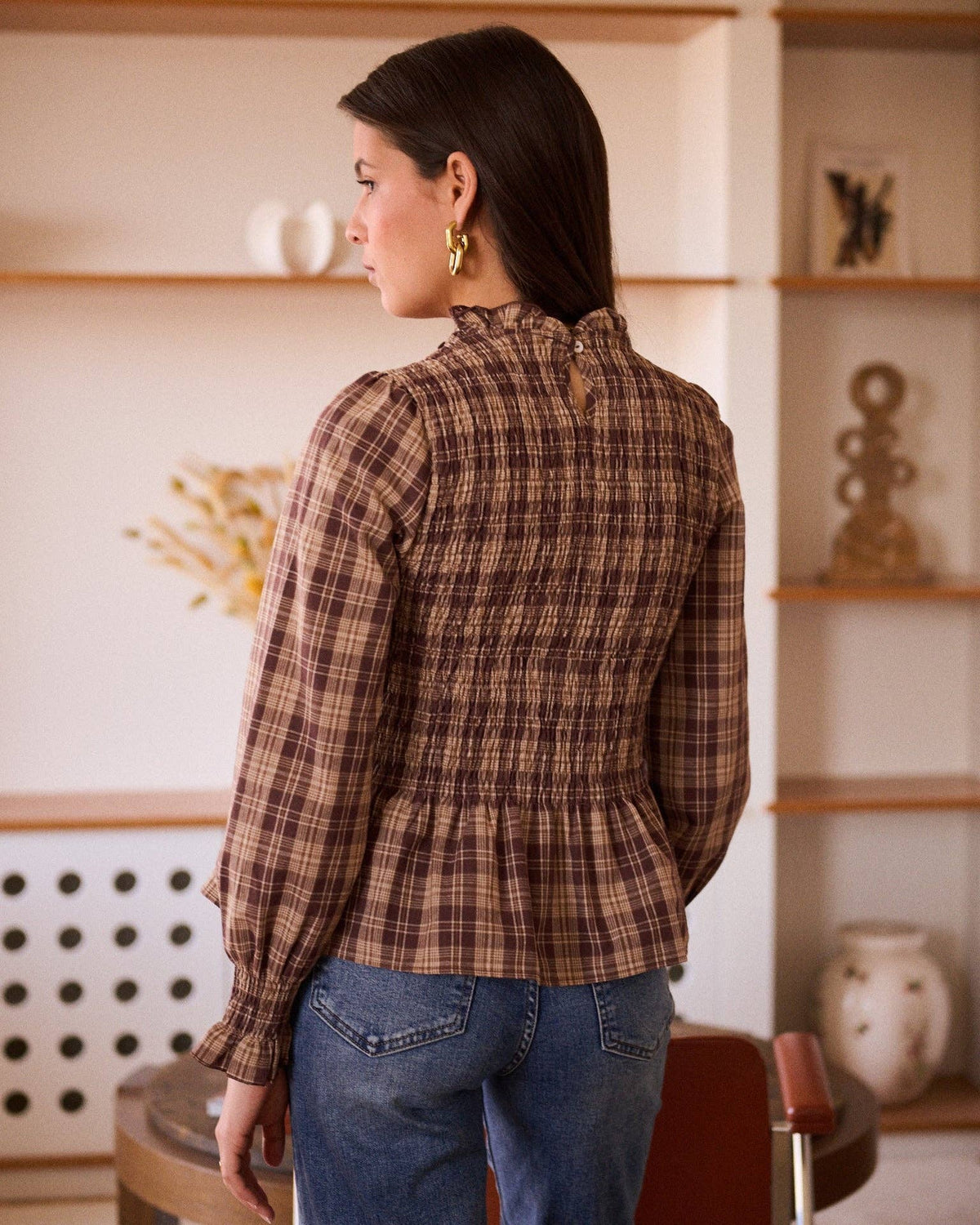 Diane blouse: Marron / S