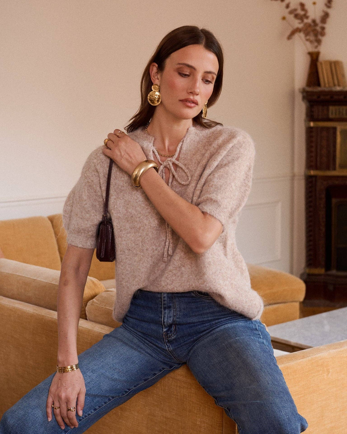 Zélie sweater: Taupe / YOU