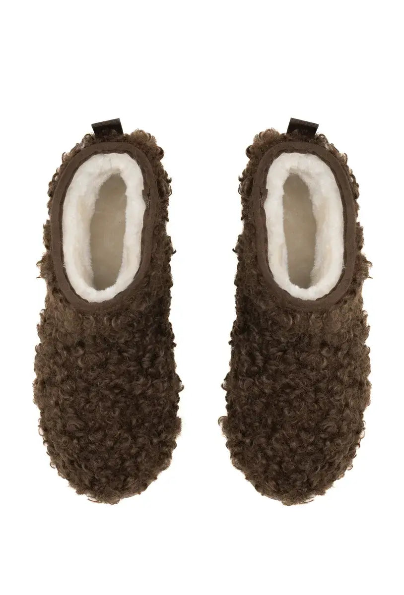 Faux Fur Lined Ankle Boot 6524: BROWN / 36-41 (123321)