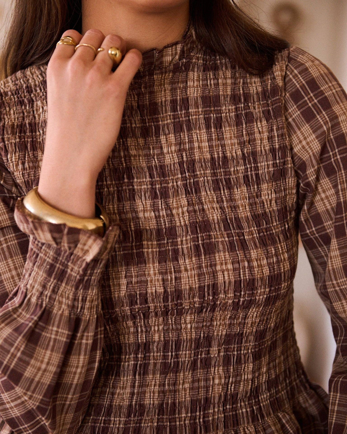 Diane blouse: Marron / S