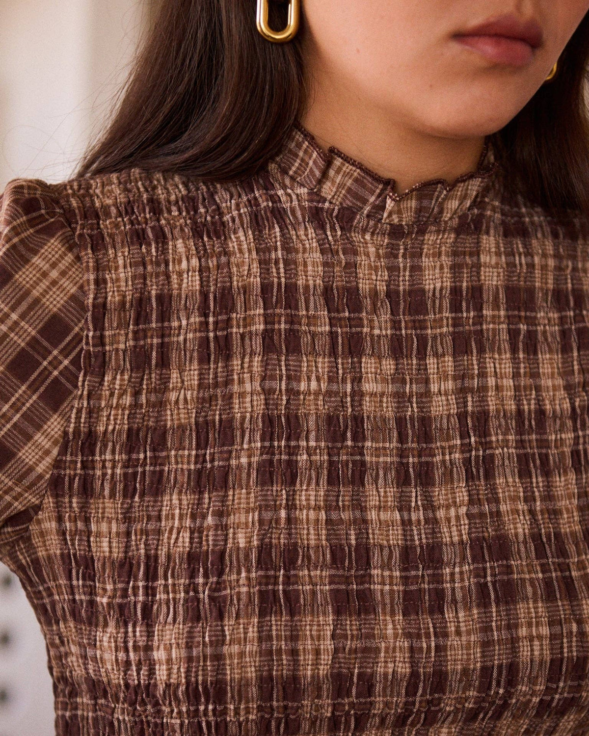 Diane blouse: Marron / S