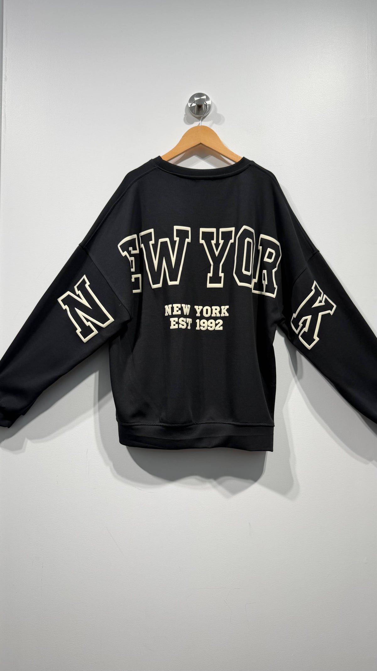 Oversized sweatshirt with "New York" inscription: Noir / TU